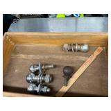 Wooden box with hitch balls
