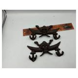 Cast iron coat hooks