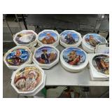 9 collector plates 6 John Wayne