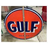 Metal gulf sign