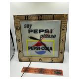 Vintage Pepsi clock running