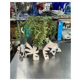 Plant stand with plant