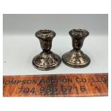 Weighted sterling silver candle stands