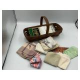 Basket of handkerchiefs