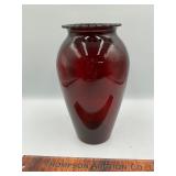 Ruby red vase