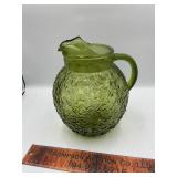 Green glass pitcher