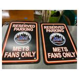 2 Mets plastic signs