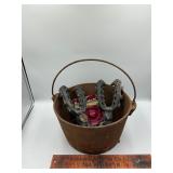 Cast iron pot and contents