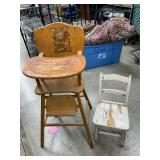 Vintage high chair and other