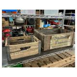 2 vintage crates