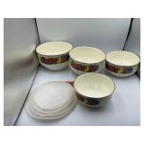 Metal bowls with lids