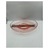 Pink glass dish