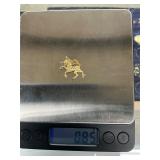 14k gold unicorn pendant
