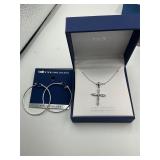 Sterling silver earrings and necklace