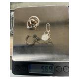 Sterling silver earrings and other