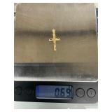 14k gold cross pendant