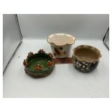 3 pottery bowls
