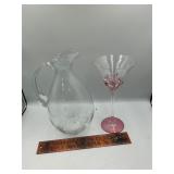 Pitcher and stemware