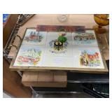 German serving tray and glass