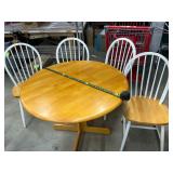 Drop leaf table and 4 chairs
