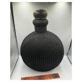 Wood and chain mail bottle