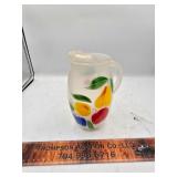 Bartlett Collins frosted satin glass pitcher