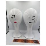 Porcelain manaquin heads