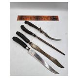 Antique carving set