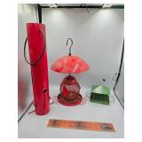 3 bird feeders
