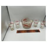 Coke chip bowl and glass