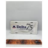 Delta celebrating 75 years metal tag