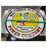 Enamel Wisconsin Electric Company sign