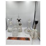 Decanters and a lamp