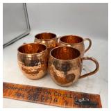 4 Copper Cure Copper Mugs