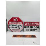 2 metal signs