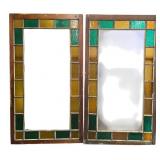 Pair of stained glass windows 1 damaged