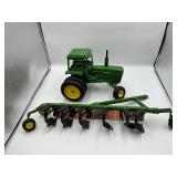 John Deere tractor and plow