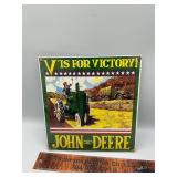 Enamel John Deere sign