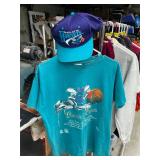 Charlotte Hornets shirt and hat