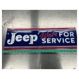 Metal Jeep sign