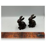 Cast iron bunnies