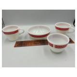 Pyrex Corning bowl and cups