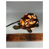 Stained glass turtle lamp