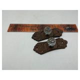 Cast iron and glass knobs
