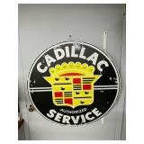 Metal Cadillac sign