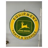 Metal John Deere sign