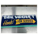 Metal Chevrolet sign