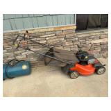 Working Husqvarna self propelled mower with bagger