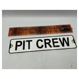 Metal sign