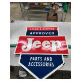 Metal Jeep sign